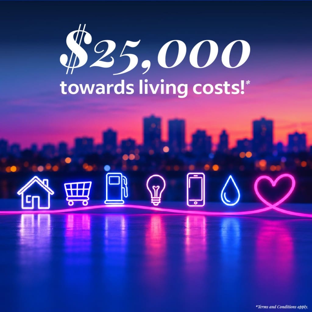 $25,000 towards living costs